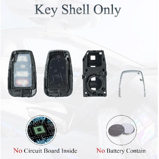Key Fob Shell Case Replacement Fits for Toyota Highlander RAV4 RAV-4      Keyless Entry Remote Control 4 Button Pad Cover for SUV