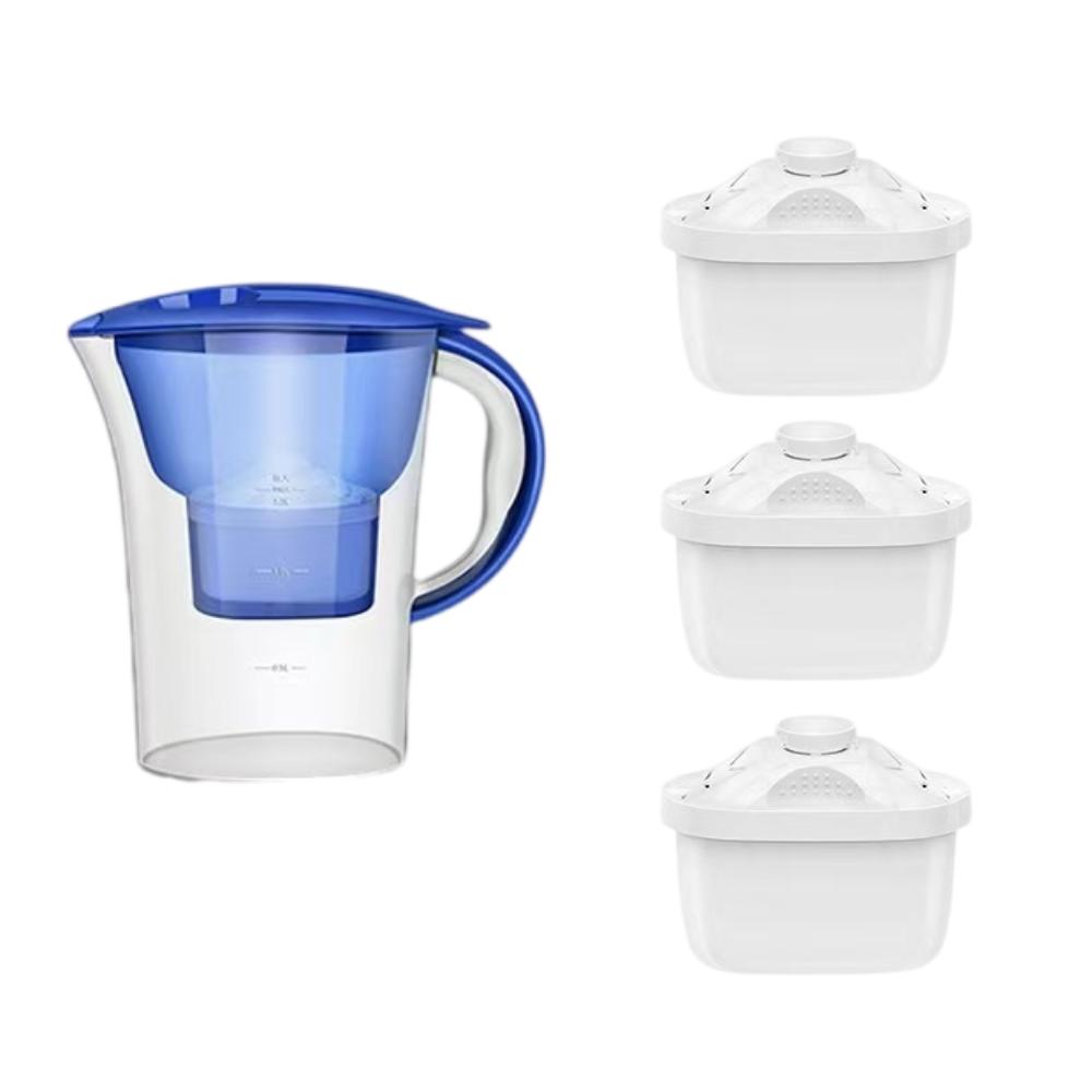 3.5L Pitcher Removes Chlorine Lead Pesticides - Activated Carbon Filter BPA-Free 4-Stage Filtration for Clear Drinking Water