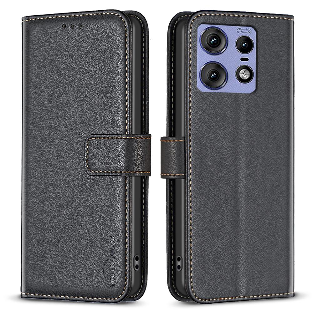 BINFEN COLOR BF17 For Motorola Edge 50 Pro 5G Wallet Case Leather Drop-resistant Phone Cover