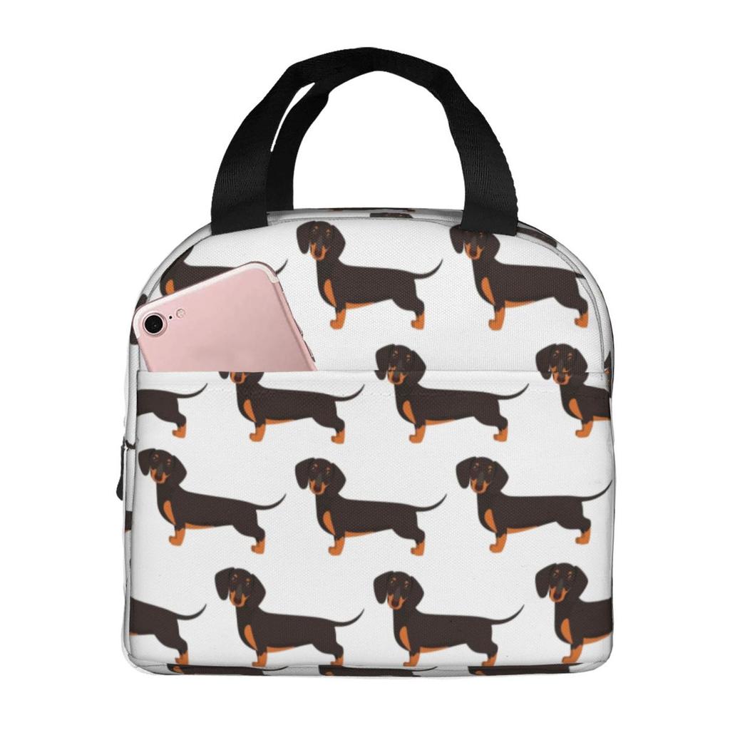 Dachshund Pattern Art Insulated Lunch Bag for Women Office Cooler Thermal Food Box Tote Leakproof Lunch Boxes Container
