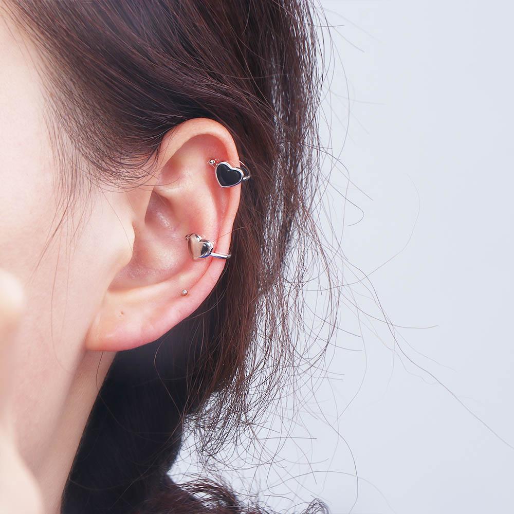 Ear Jewelry Love Heart Copper Star Ear Cuff Women Ear Clips Korean Hoop Earrings Clip On Earrings