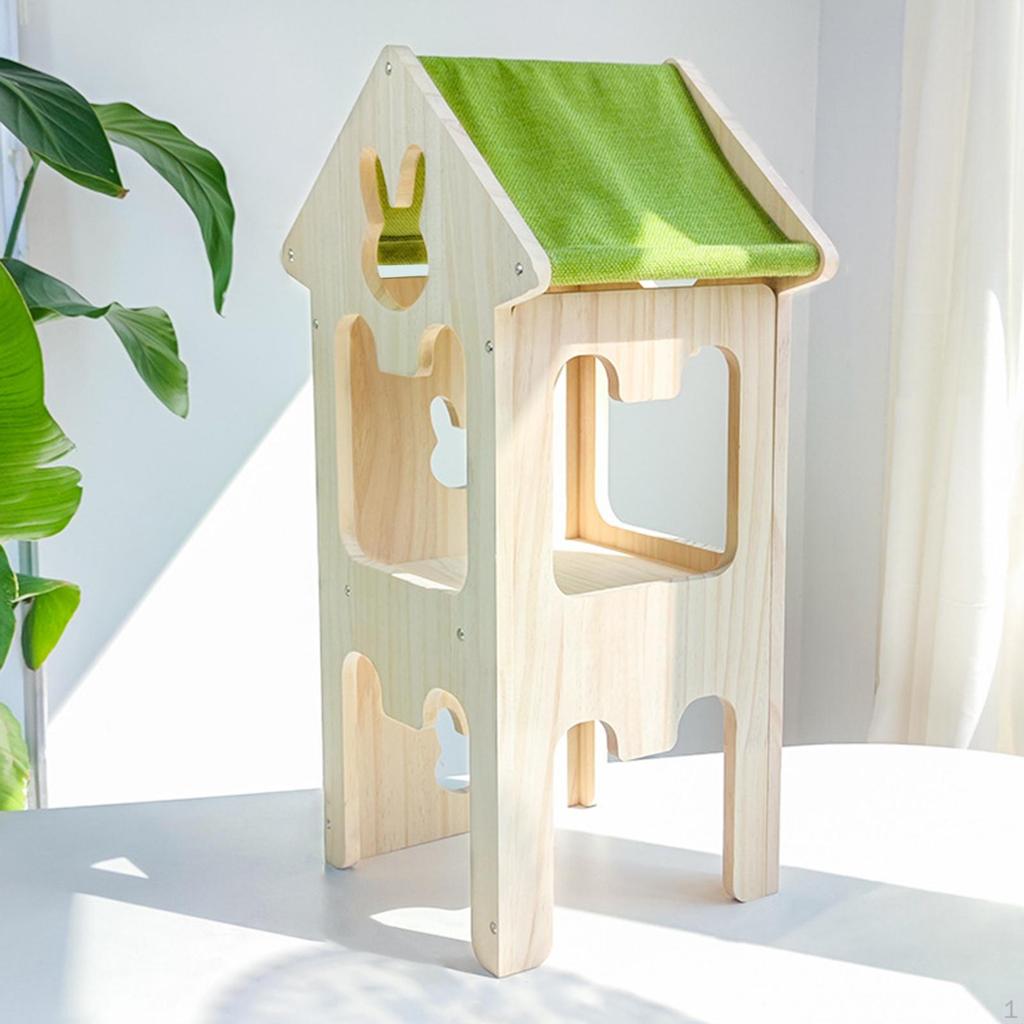 Kaninchenhaus Lebensraumdeko Höhle Zubehör Stabiles Hamsterversteck Kleintiere Aktivitätsspielzeug für Rennmaus