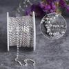 1 Roll Crystal Chain For Diy Necklace Wedding Decoration Accessories(ss6  Silver)