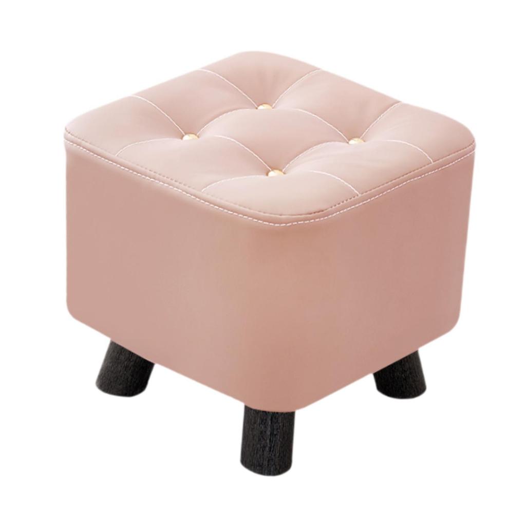 Small Square Footstool Comfortable Ottoman Stool for Office Entryway Bedroom