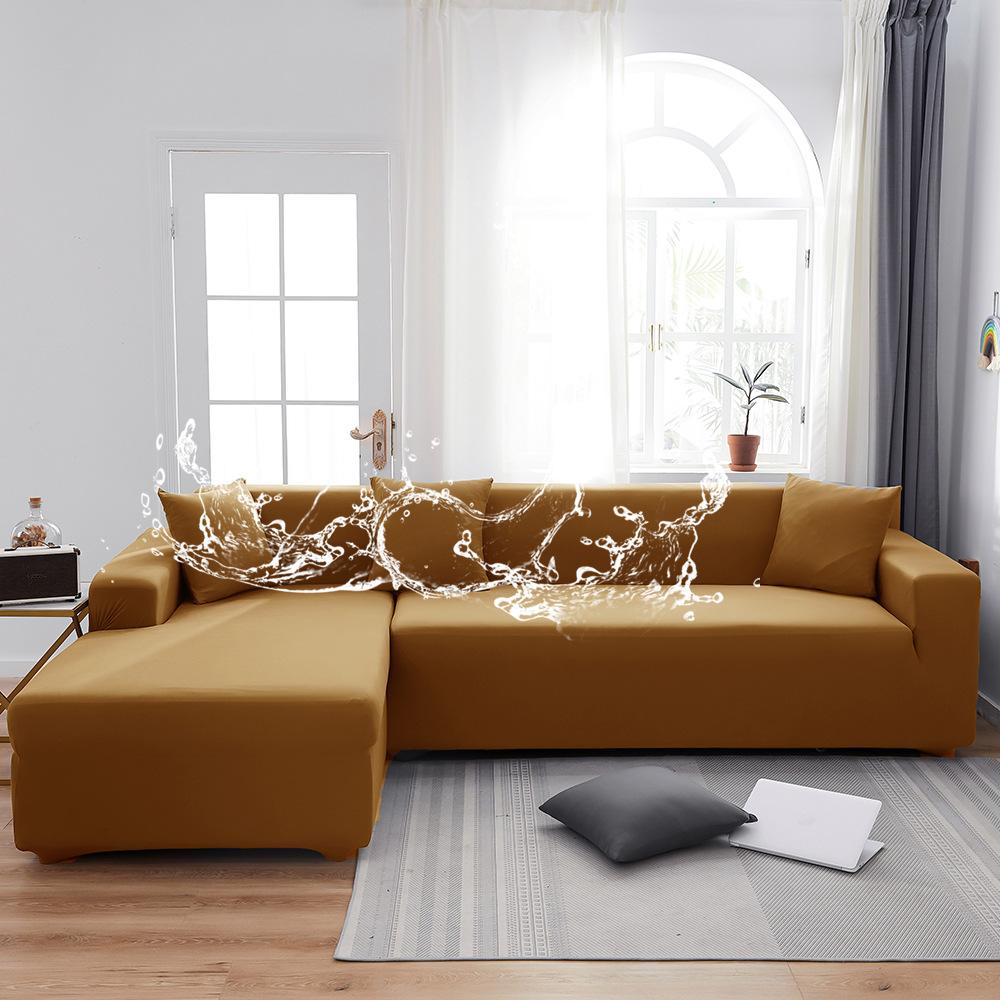Einfarbiger All-Inclusive Wasserdichter Sofabezug, Sofabezug, Elastische Stoffkombination, Milchseide-Sofabezug, Staubdicht