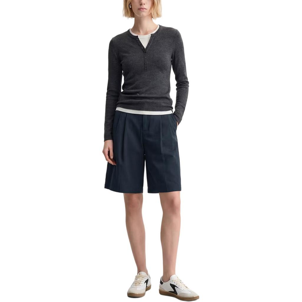 Skechers Solid Color Mid-Thick Five-Point Casual Shorts Women Shorts L226W113-0620