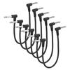 Uxcell Guitar Patch Pedalboard Injection Round TS Right Guitar Patch Effect Cord for Effects Mixing Black 6-Pack Cables, 12-inch Cord, 1/4-inch Head,