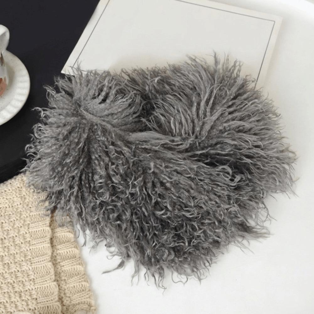 Solid Color Imitation Wool Scarf Magnetic Snap Faux Fur Collar Neckwear Fluffy Muffler  Night Out
