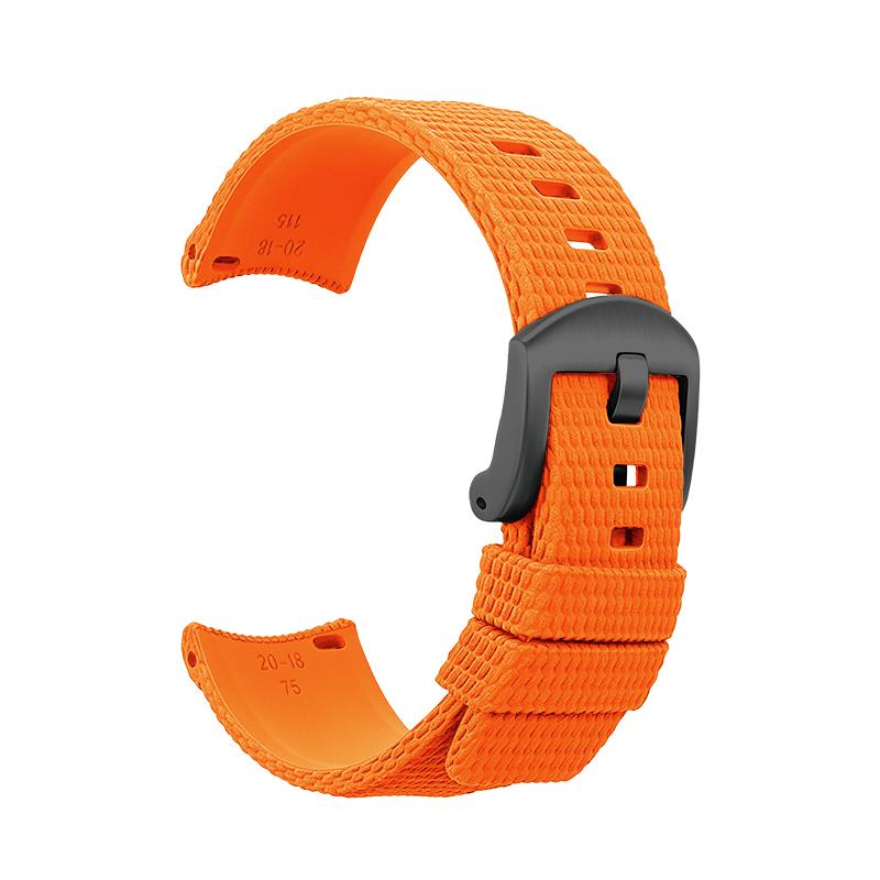 Quick-release elbow with curved fluororubber Watch strap for Tudor White Panda BLACK BAY Chronograph Monster Gold Eye M79360