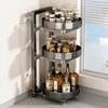 360-Degree Rotating Carbon Steel Kitchen Spice Rack
