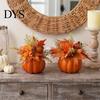 Realistic Artificial Pumpkins Fall Pumpkin Table Ornament, Foam with Flower, Maple Eye-catching Accents Leaves, Berry for Autumn Harvest Thanksgiving