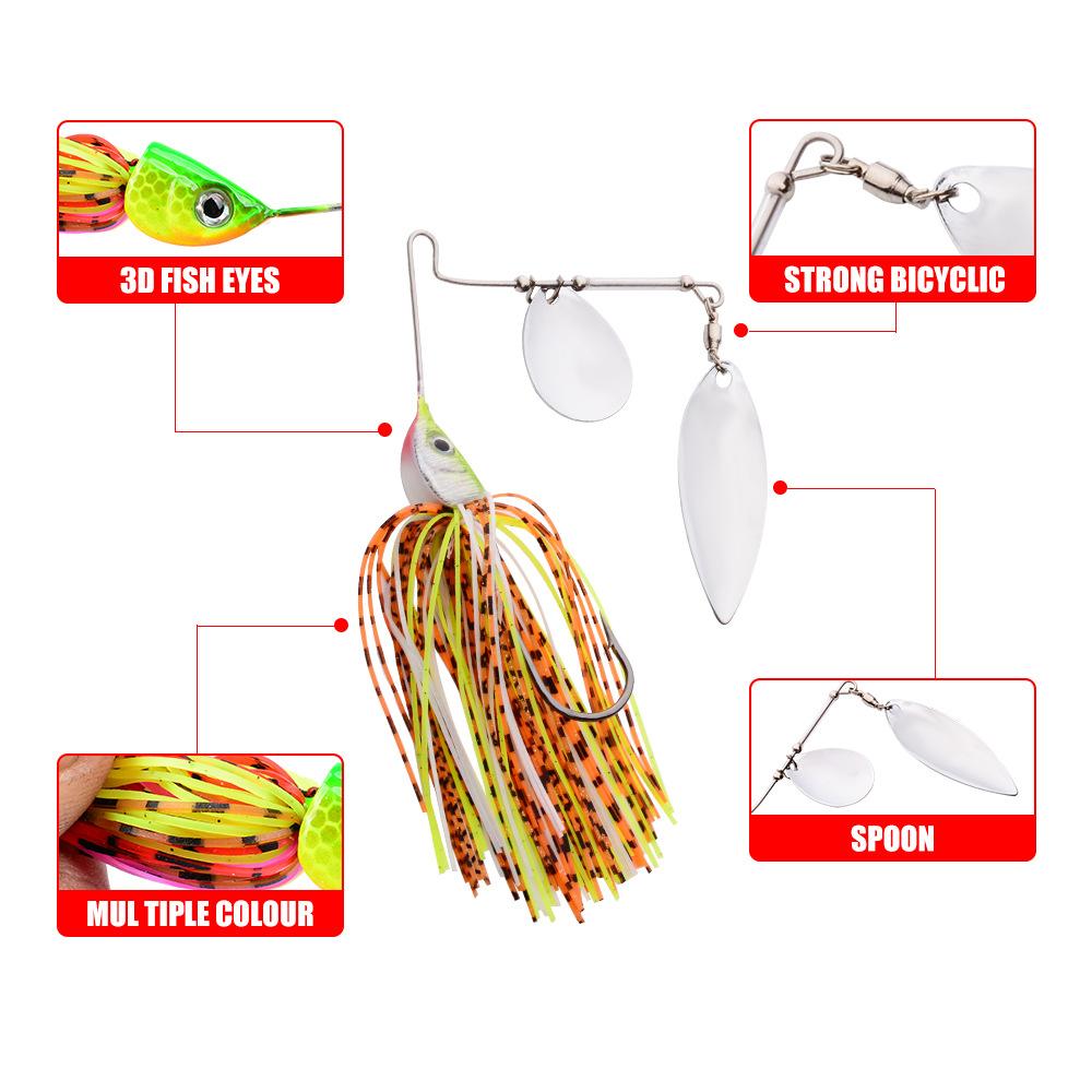 PROBEROS Lure Bait 5-color Tassel Bearded Guy Alloy 10g15g20g