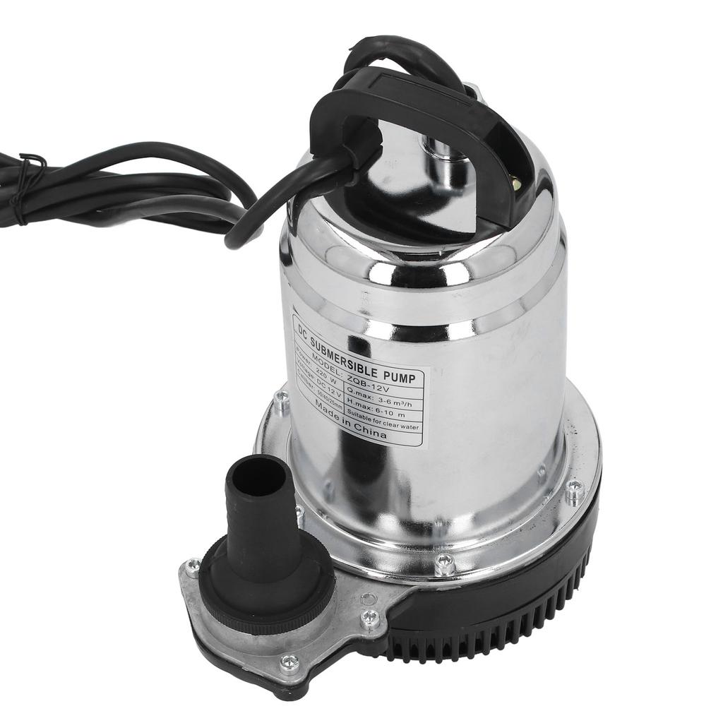 DC Submersible Pump 220W High Lift Large Waterflow Submersible Water Pump with 1in 1.5in 2in Outlet