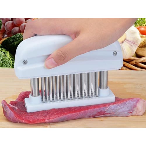 Warm Time Meat Tenderizer, Meat Tenderizer, 48 Blades, Disassembles for Cleaning, Includes Cleaning Brush, Dishwasher Safe
