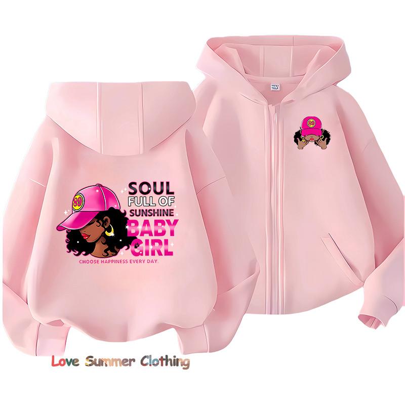 Felpa con zip per bambina Y2k Ragazza Nera Hip Hop Ragazze Giacca con cappuccio Autunno Zip Autunno Ombra Felpa con cappuccio casual Taglia 100-160