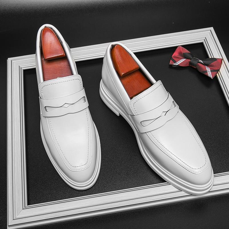 

Новые пенни-лоферы мужские остроносые увеличивающие рост повседневные туфли свадебное платье выпускной вечер обувь zapatos hombre 38