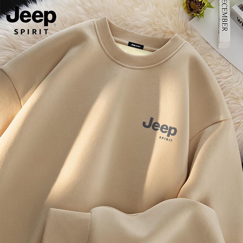 

JEEP SPIRIT Men s Heavyweight Fleece Lined Crewneck Sweatshirt M