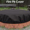 Weather Resistant Firepit Cover 600D Oxford Protective Cover  Built-in Stone Firepits