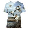 2025 Men's 3D Printed T-Shirt Summer New Fashion Hunting Wild Duck Couple Casual Short Sleeve T-Shirt Clothing