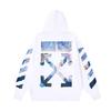 Off-White 2025 Autumn and Winter New OW Monet Oil Painting Arrow Print Men's and Women's Hooded Sweatshirt Sweatshirt