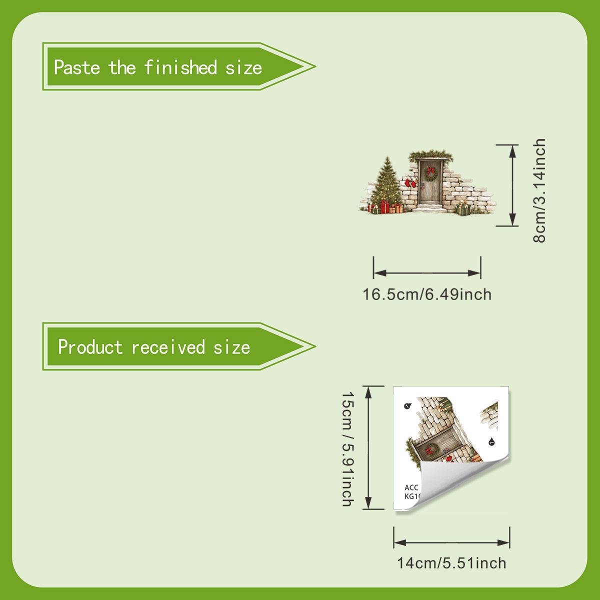 

Рождественская елка, Рождественский домик, Наклейки на стену, Рождественское украшение комнаты, Наклейки на стену 15*14 cm