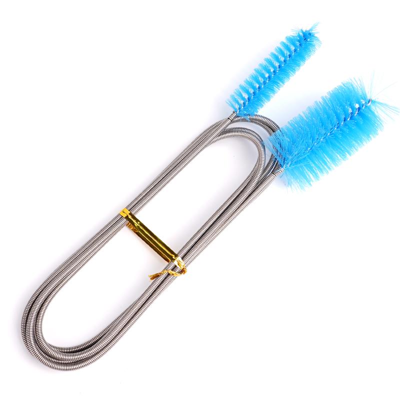 Stainless Steel Spring Brush Flexible U-type Fish Tank Cleaning Tools Double Ended Nylon Pipe Cleaning Brushes