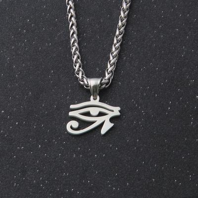 Norse Mythology Viking Chain Eye of Horus Necklace Pendant &Chain Eye of RA Protection Symbol
