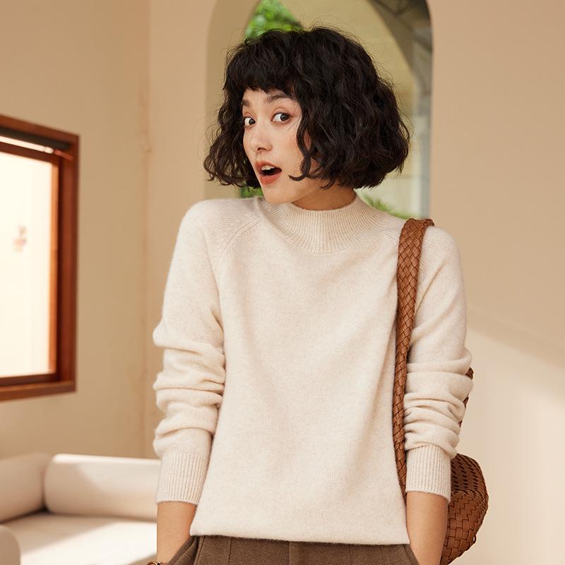 Women's Cashmere Sweater: Thickened Seven-Needle Knit Pullover for Autumn & Winter