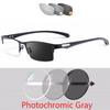 Men Half Metal Frame Photochromic Myopia Eyeglasses Women Chameleon Sun Prescription Glasses -0.5 -0.75 -1.0 -2 To -6