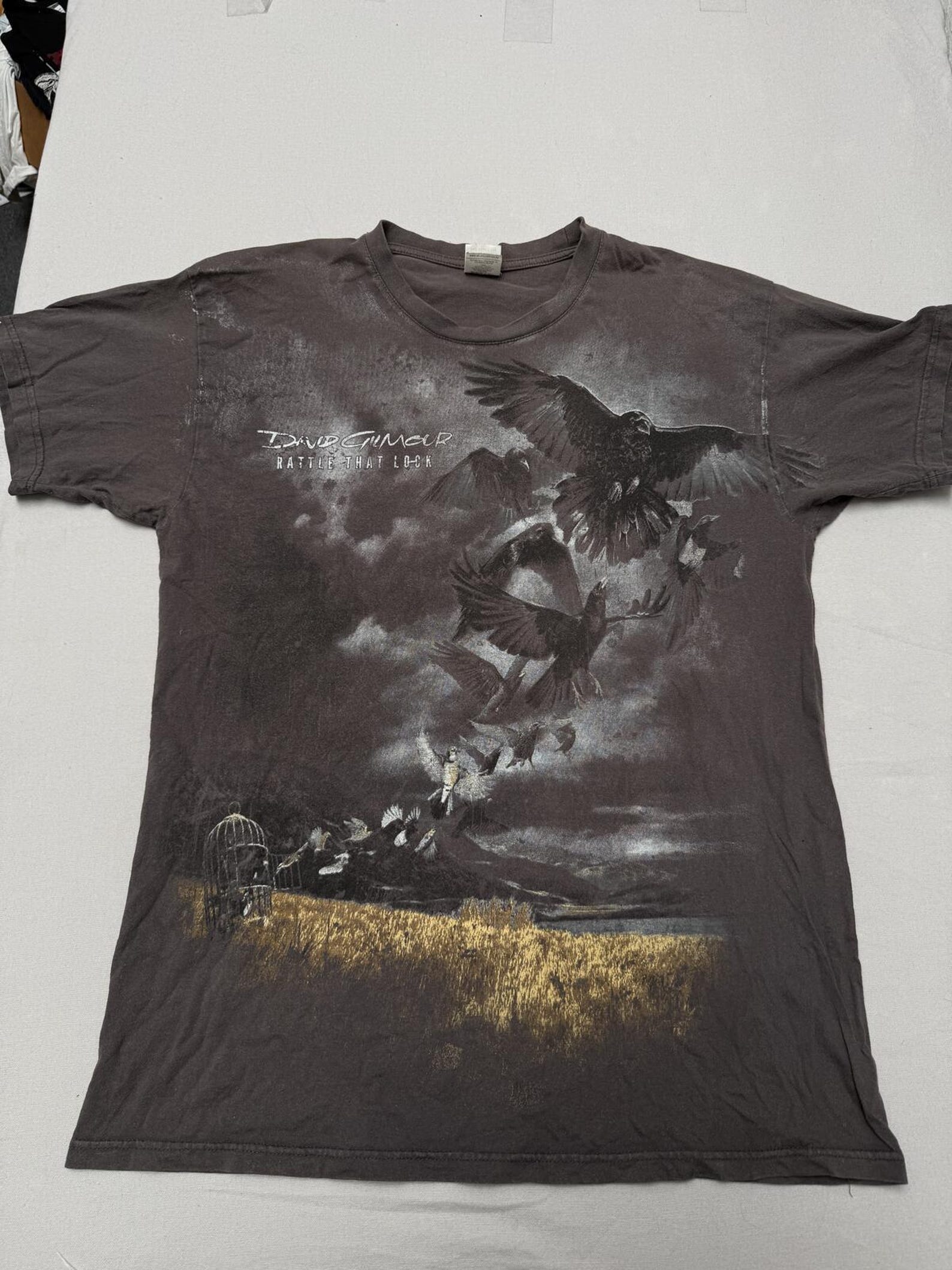 David Gilmour T shirt Album Rattle That Lock Pink Floyd - L XL
