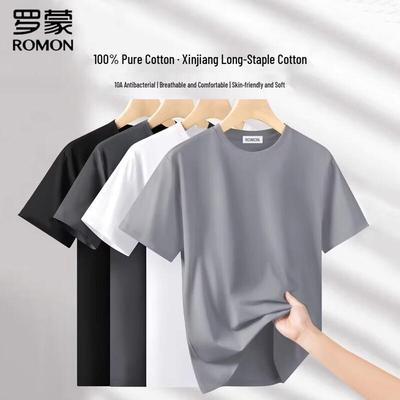 Herren Baumwolle Kurzarm T-Shirt
