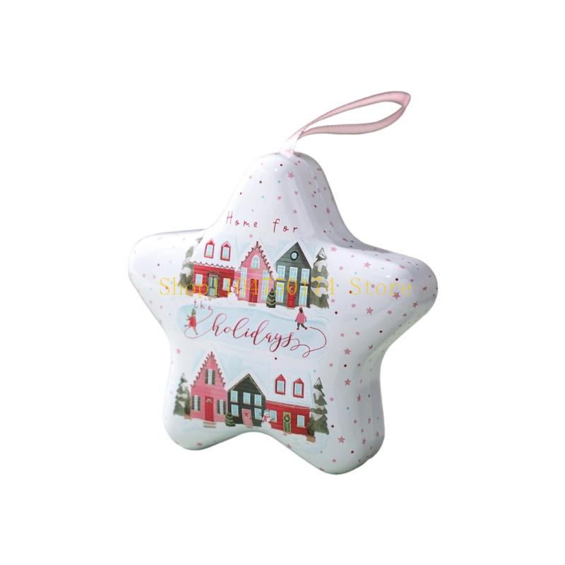 Festival Christmas Tin Storage Box With Solid Lanyard For Holiday Decorations Gift Packaging Organizing Small Items top sale
