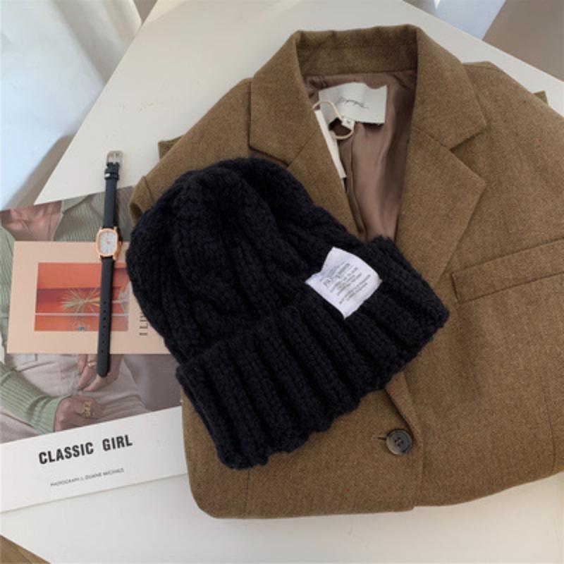 Ding Walk Candy Colored Twist Wool Hat for Women Trendy Autumn and Winter Retro Versatile Warm Ear Protection Cold Hat