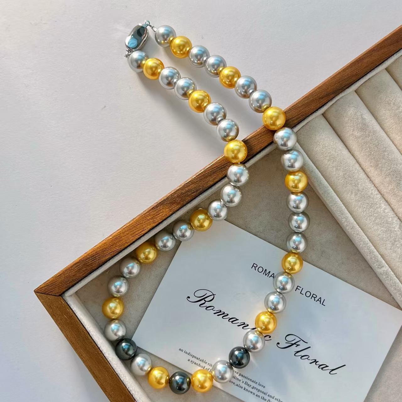 10Mm Maillard High Quality Artificial Crystal Pearl Clavicle Chain Necklace