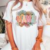 Retro Groovy Mama T Shirt Hippie Flower Graphic Tee Unisex Cottagecore Aesthetic Tops Summer Casual Streetwear Apparel