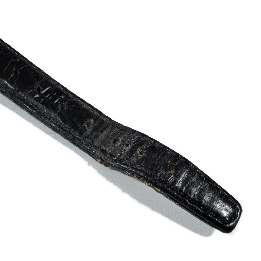 Used 9539 5500L 7975 Quartz Black Dial Leather Strap Damaged Junk Women's from Japan AUTHENTIC