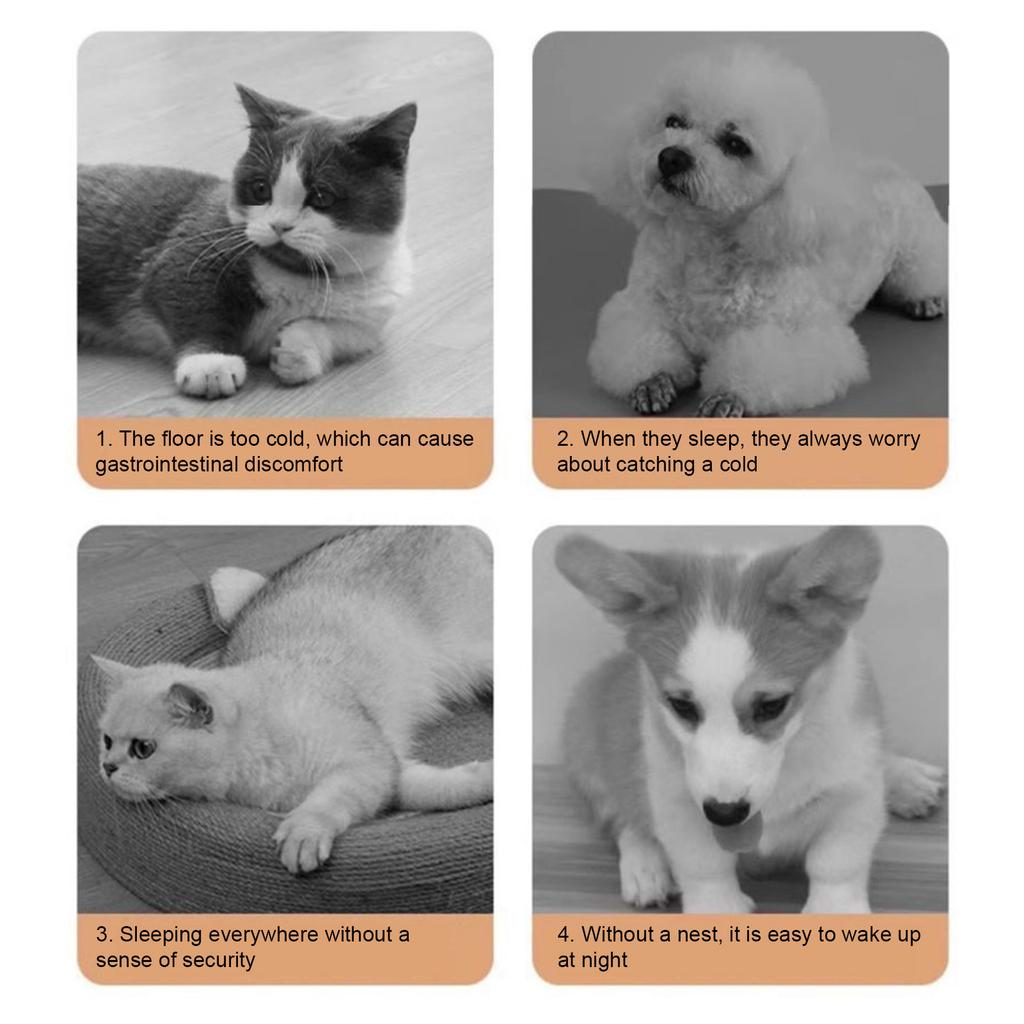 Căsuță Paturi Animale de Companie Pluș Moale Închisă Lavabilă Pat Animale de Companie Fund Îngroșat Termic Cald Confortabil Cuib Animale de Companie Pentru Câini Mici Medii Pisici