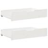2 In 1 Pull Out Daybed with Drawers Without Mattress White 90x190 Cm