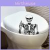 Modern Closestool Pvc Sticker Wall Decor With Smiling Skull For Room Living