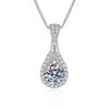 Anti-tarnish 925 Sterling Silver Waterdrop Pendant Necklace Women Engagement Wedding Marriage Zirconia Chokers Fine Jewelry Bulk