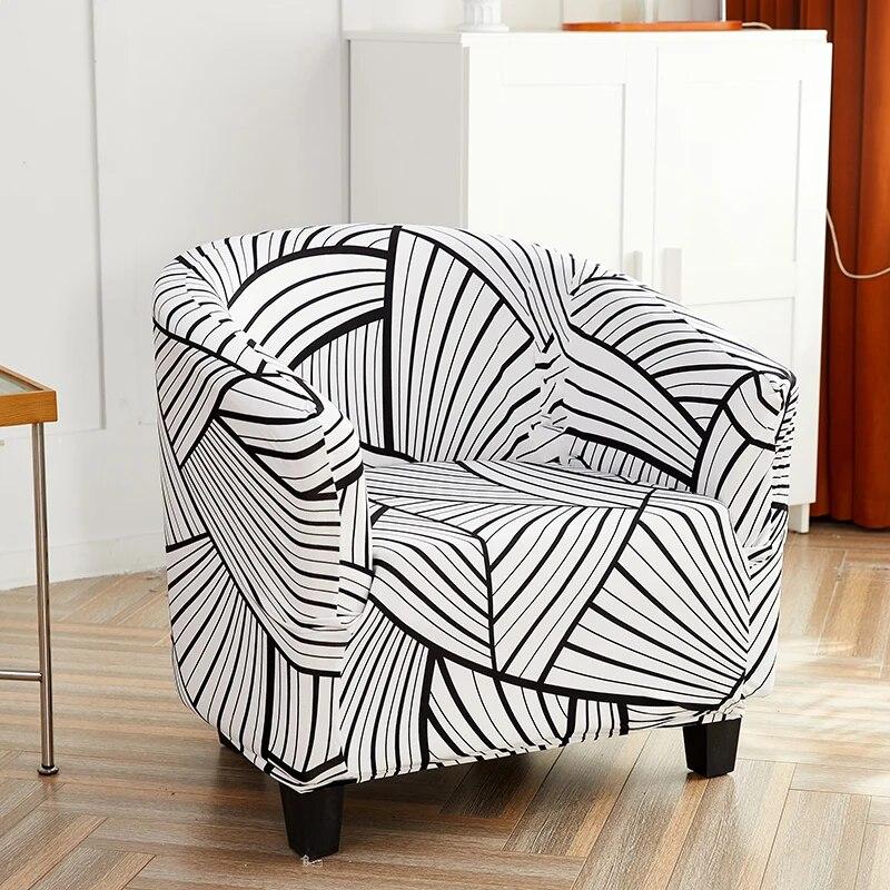Ins Flower Club Bath Tub Armchairs Chair Covers Stretch Sofa Slipcover Removable Single Small Sofa Couch Cover Bar Counter