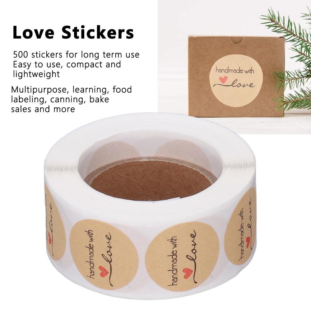 Round Shape Round Label Stickers Kraft Material Seal Labels Kraft Paper Stickers  Envelope Sealing