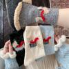 Warm Cartoon Trendy Wool Vintage Scarf Stacked Socks Socks Girls Medium Socks Cute Thickened Puppy