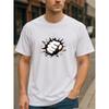 Lochige Faust Kühne Kraft Wind Mode Print T-Shirt | Leichtes Rundhals Kurzarm, Geeignet für Tägliches und Zuhause Tragen, Herrenbekleidung
