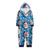 Weihnachtsdruck Eltern-Kind-Outfit Kapuzenreißverschluss Einteiliges modisches Heimanzug-Set