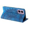 For Motorola Moto E14 4G/G04 4G/G04s 4G/G24 4G Phone Cover Imprinted Flower Pattern Leather Wallet Case
