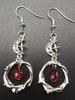 Y2K Gothic style personalized creative rose, vine, artificial crystal pendant women's earrings, suitable for daily wear