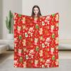 Festive Fun Christmas Warm Soft Blanket Students Plush Bedding Throws Funny Home Decor Flannel Bedspread Sofa Bed Cover