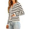 Women's Lightweight Open Front Long Sleeve Casual Button Down V-Neck Cardigan Sweater