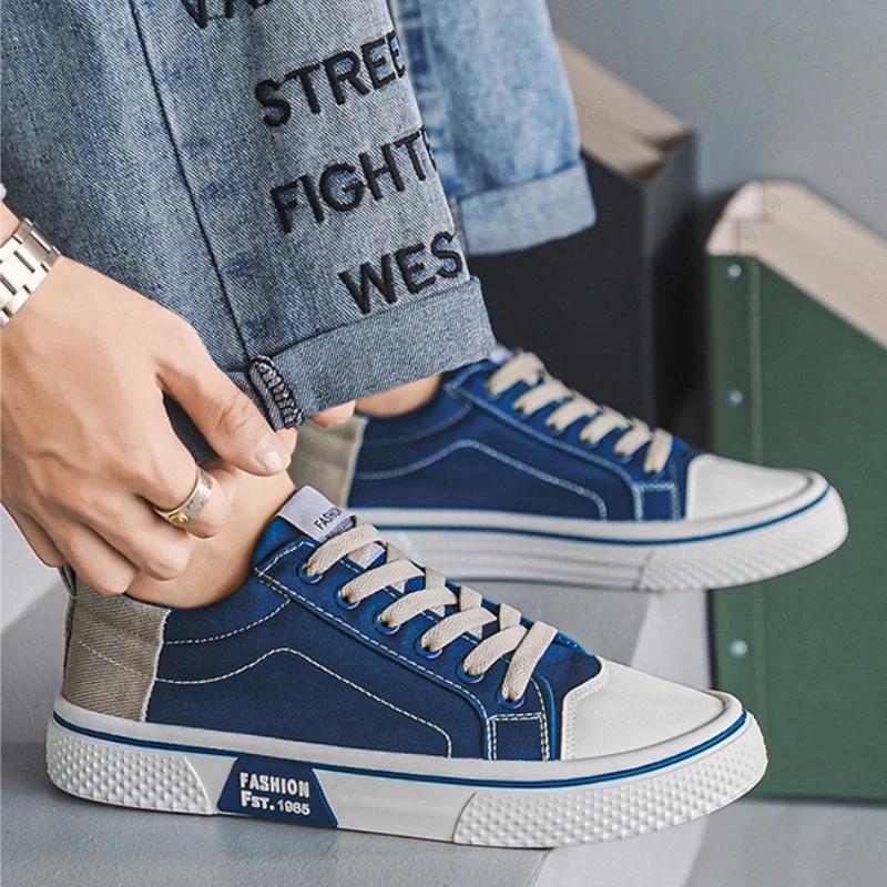 Canvas Shoes Men's New Fashionable Anti Slip Comfortable Board Shoes Korean Version Soft Sole Breathable Casual Sports Shoes